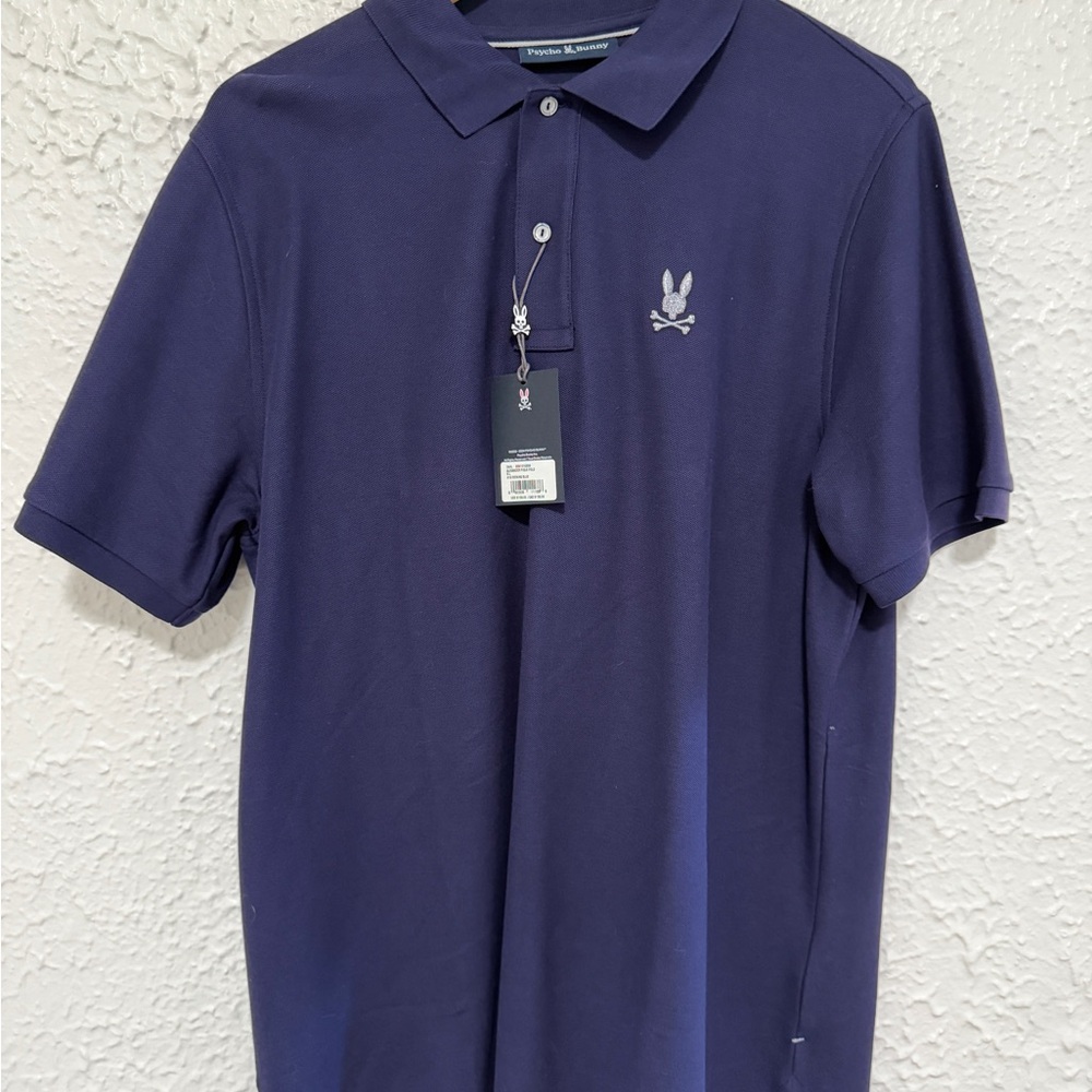 Psycho Bunny Men's Dark Blue Polo Shirt